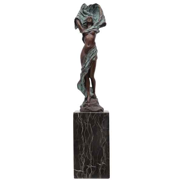 Bronzeskulptur Frau Tänzerin im Antik-Stil Bronze Figur Statue 35cm