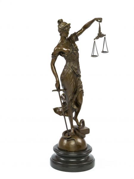 Bronzeskulptur Justitia Justizia Bronze Figur Skulptur sculpture Justice