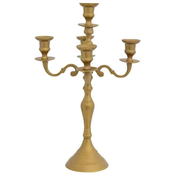 Kerzenhalter Kerzenständer 5-armig gold Aluminium Antik-Stil 40cm-Copy