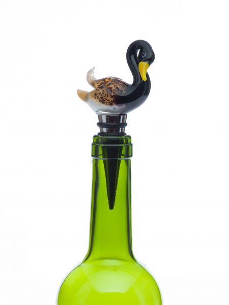 Flaschenverschluss Glasverschluss Schneemann Glas Murano Stil bottle stopper 