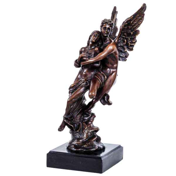 Bronzeskulptur Amor Psyche im Antik-Stil Bronze Figur Statue 32cm