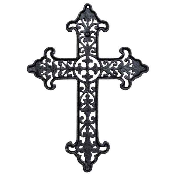 Wandkreuz Kreuz Kruzifix Eisen 44cm Antik-Stil