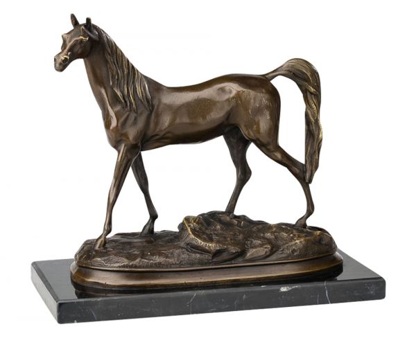 Bronze Pferd Araber Bronzeskulptur Bronzefigur Figur Skulptur antik Stil horse