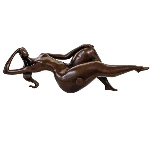Bronzeskulptur Frau 31cm Erotik Bronze Akt Skulptur Bronzefigur im Antik-Stil 