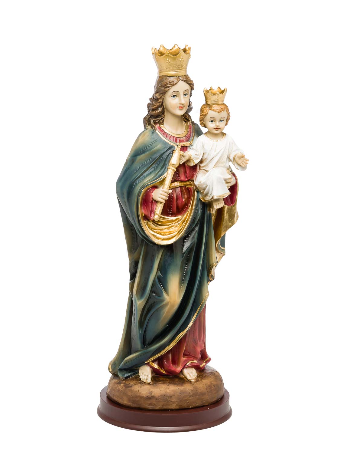 Madonnenfigur Heiligenfigur Statue Madonna Deko 31cm Jungfrau Maria mit Kind