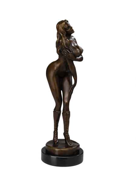 Bronze erotische Dame 56cm Akt Kunst Erotik Frau Bronzefigur Bronzeskulptur