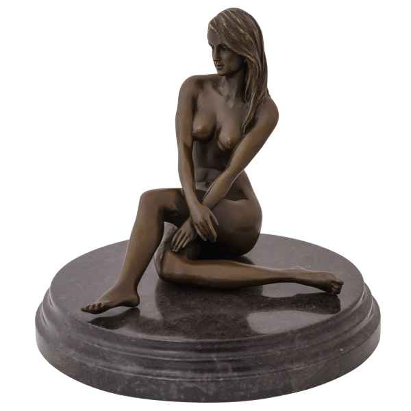 Bronzeskulptur Erotik erotische Kunst Frau Antik-Stil Bronze Figur Statue 19cm