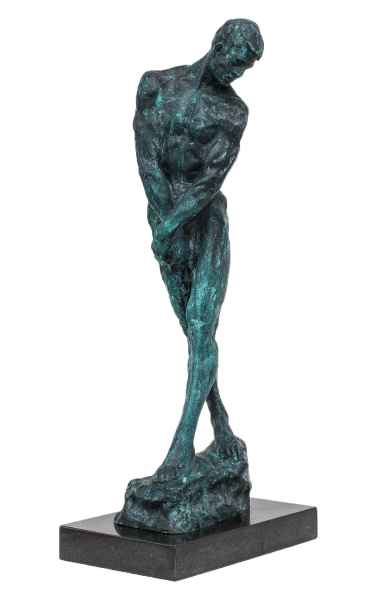 Bronzeskulptur Akt Mann erotische Kunst Bronze Skulptur Figur sculpture (b)