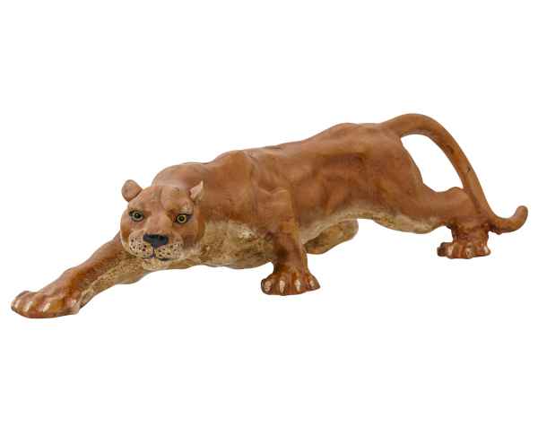 Figur Panther Leopard Puma Jaguar Skulptur Eisen Dekoration 42cm