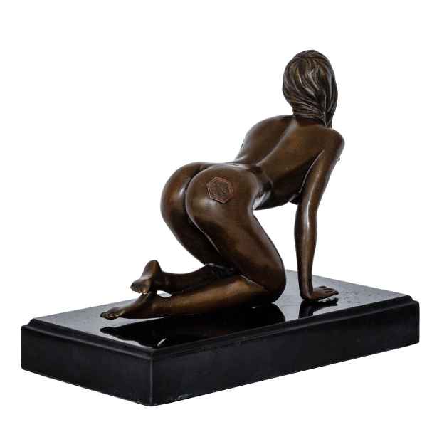 Bronzeskulptur Frau Erotik Kunst im Antik-Stil Bronze Figur 21cm