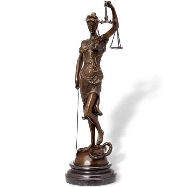 Bronzeskulptur Justitia Justizia Bronze Figur Skulptur 41cm Sculpture Justice