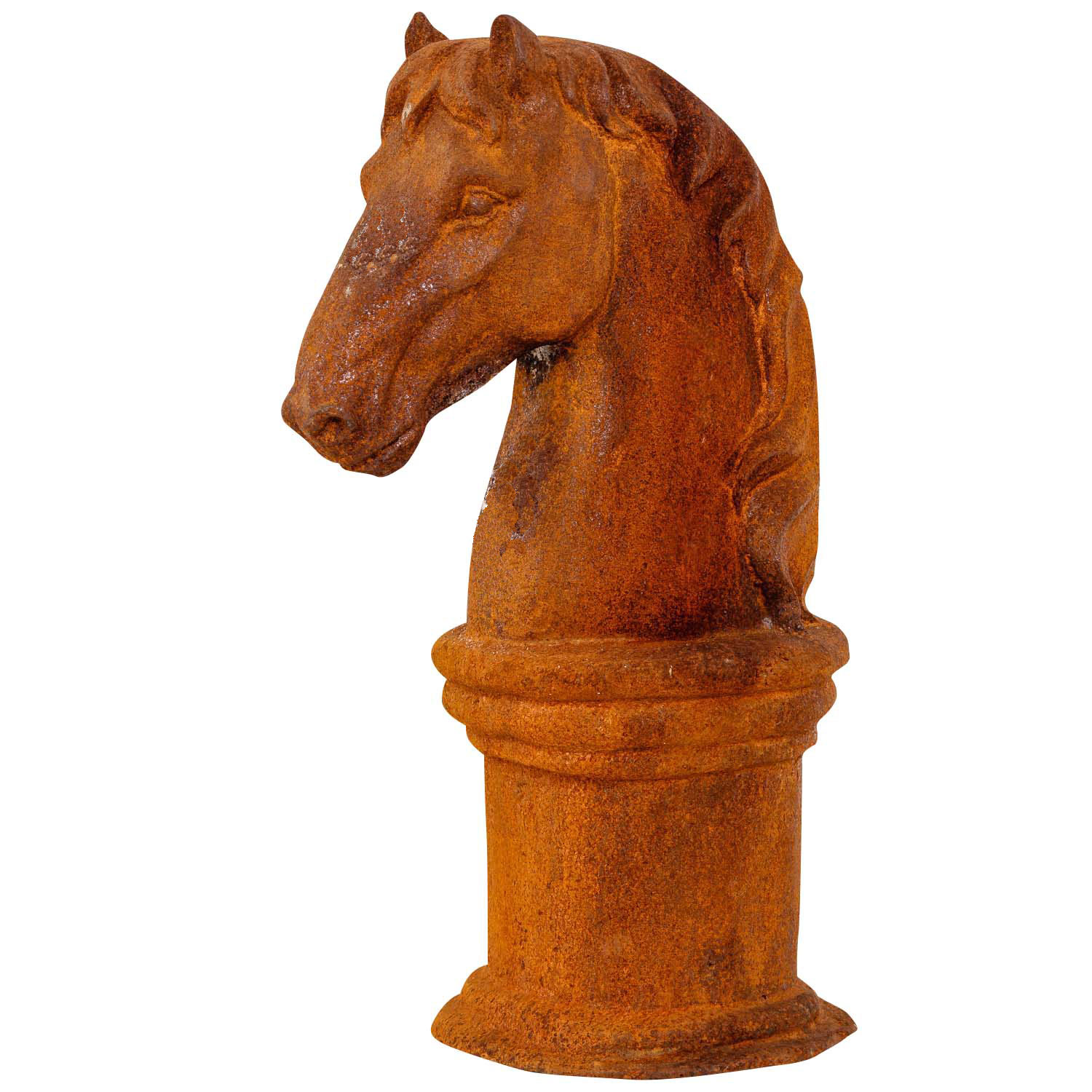 ca 2,0 Kg Pferd Figur Skulptur Eisenguss Bronziert auf Sockel Länge ca 23 cm 