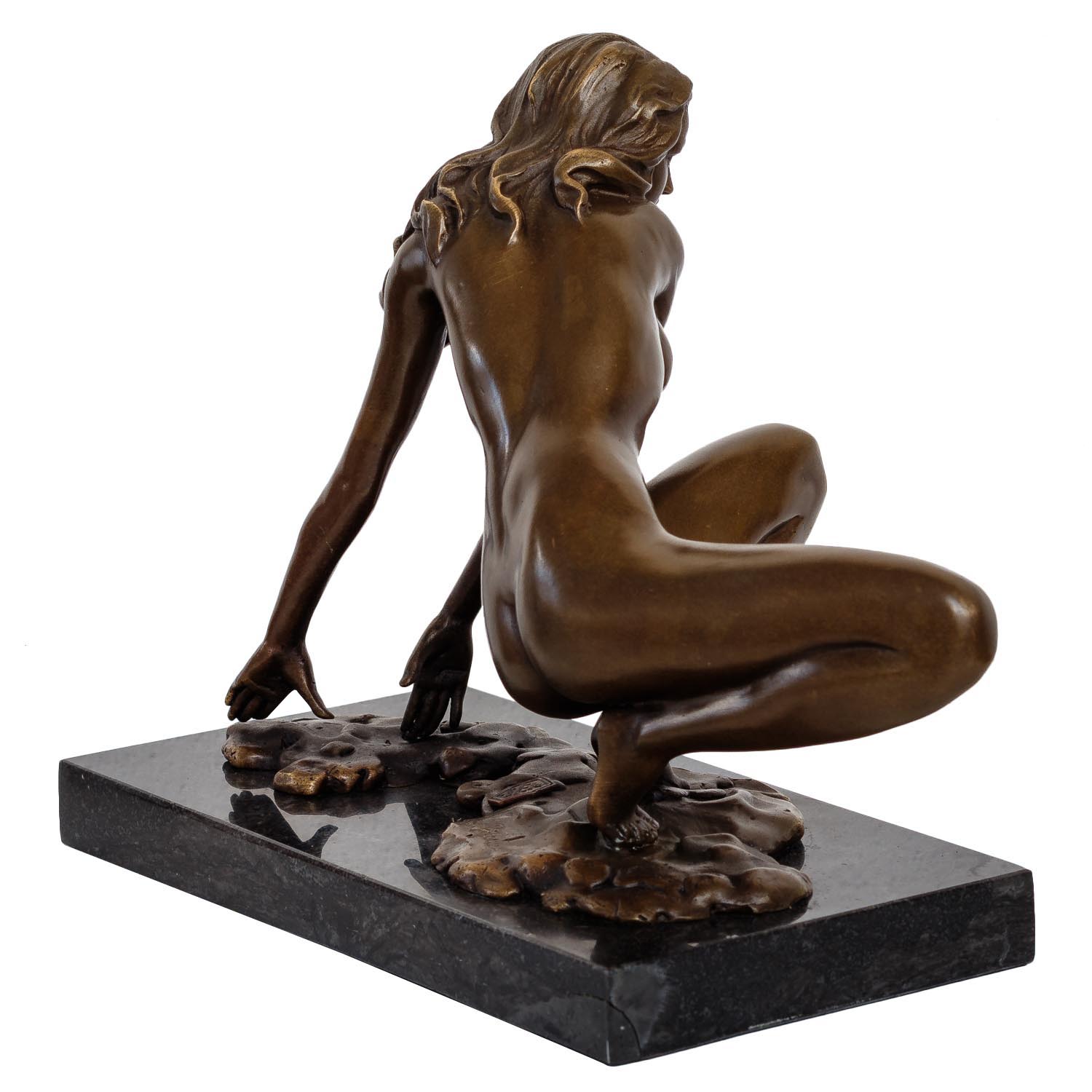 Bronzeskulptur Erotik erotische Kunst Frau im Antik-Stil Bronze Figur 27cm 