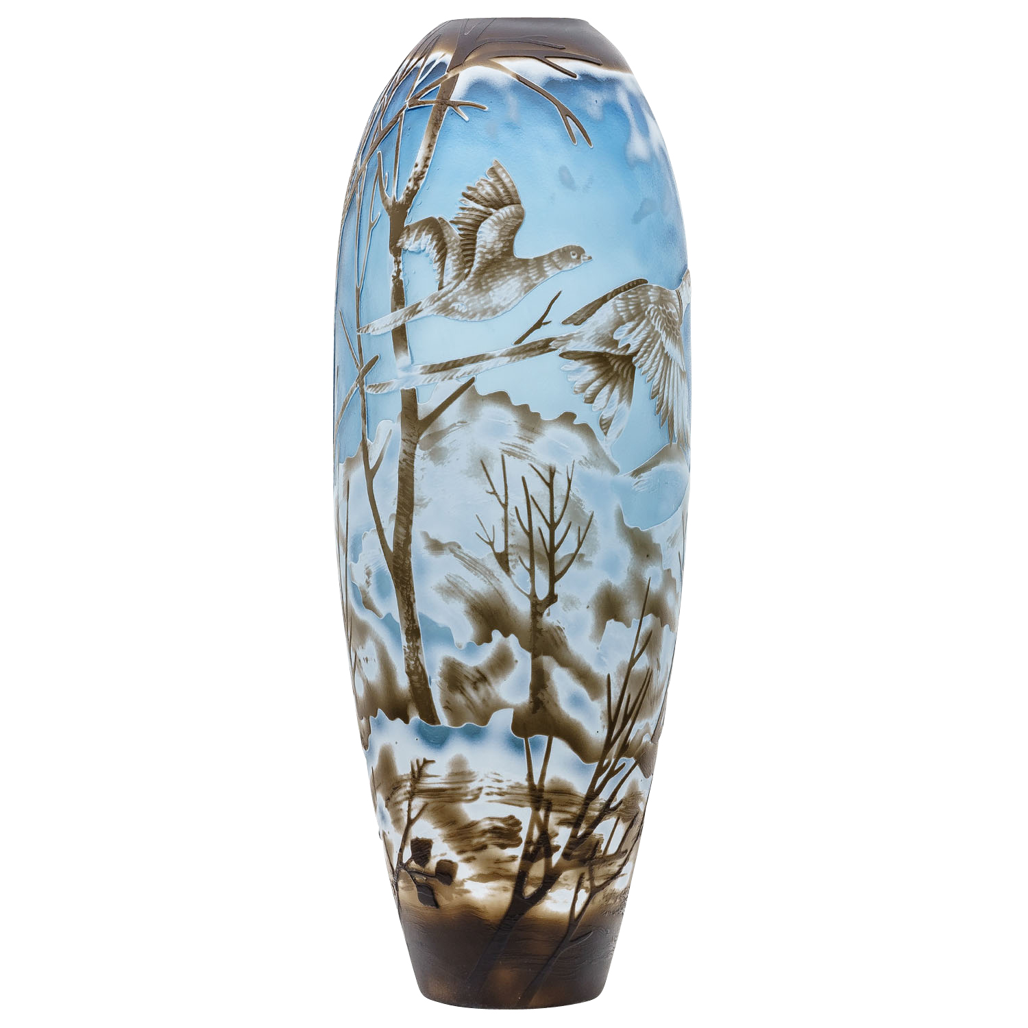 Vase Replika nach Galle Gallé Glasvase Glas Antik-Jugendstil-Stil Kopie c9 