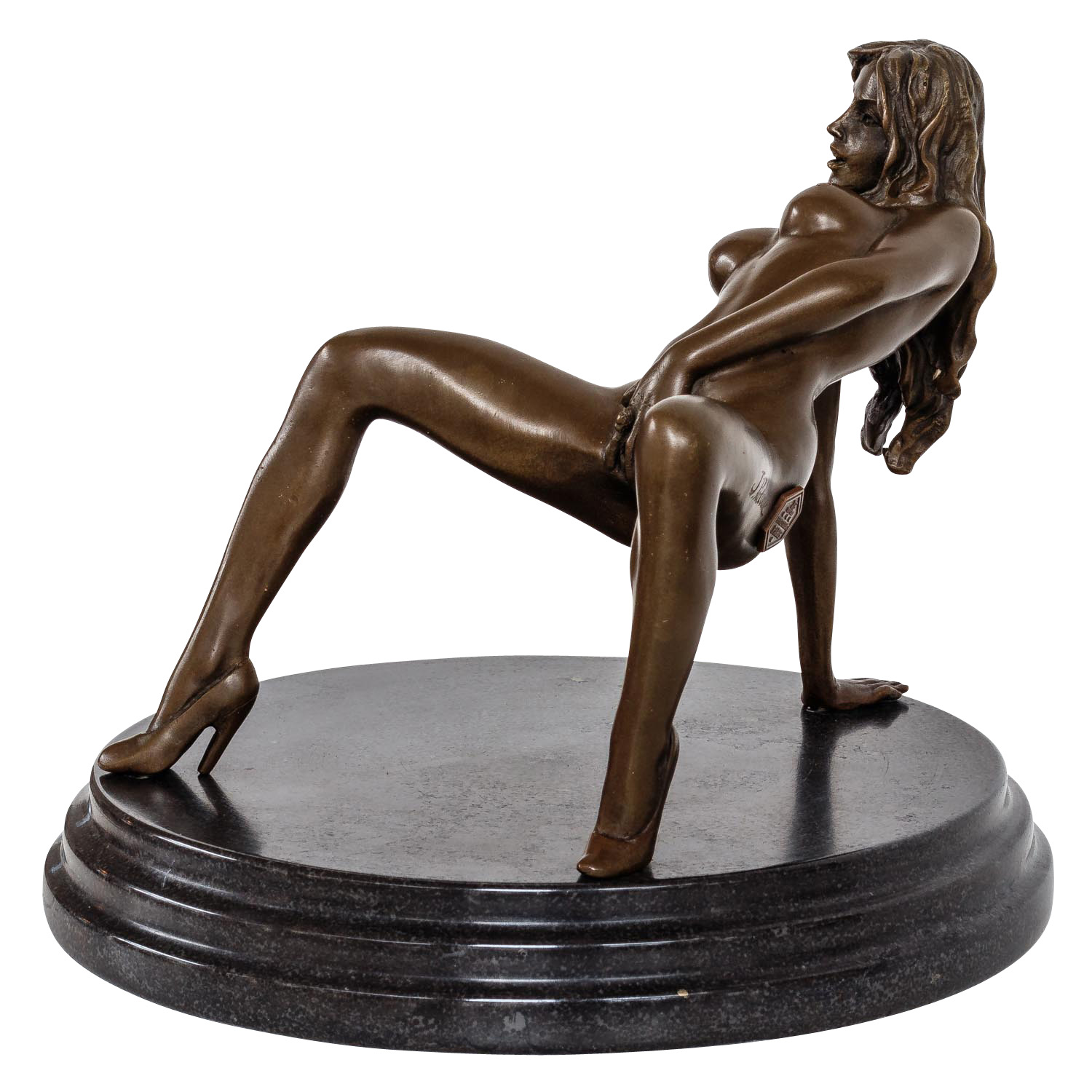 Statue femme érotisme art de bronze sculpture figurine 18cm 