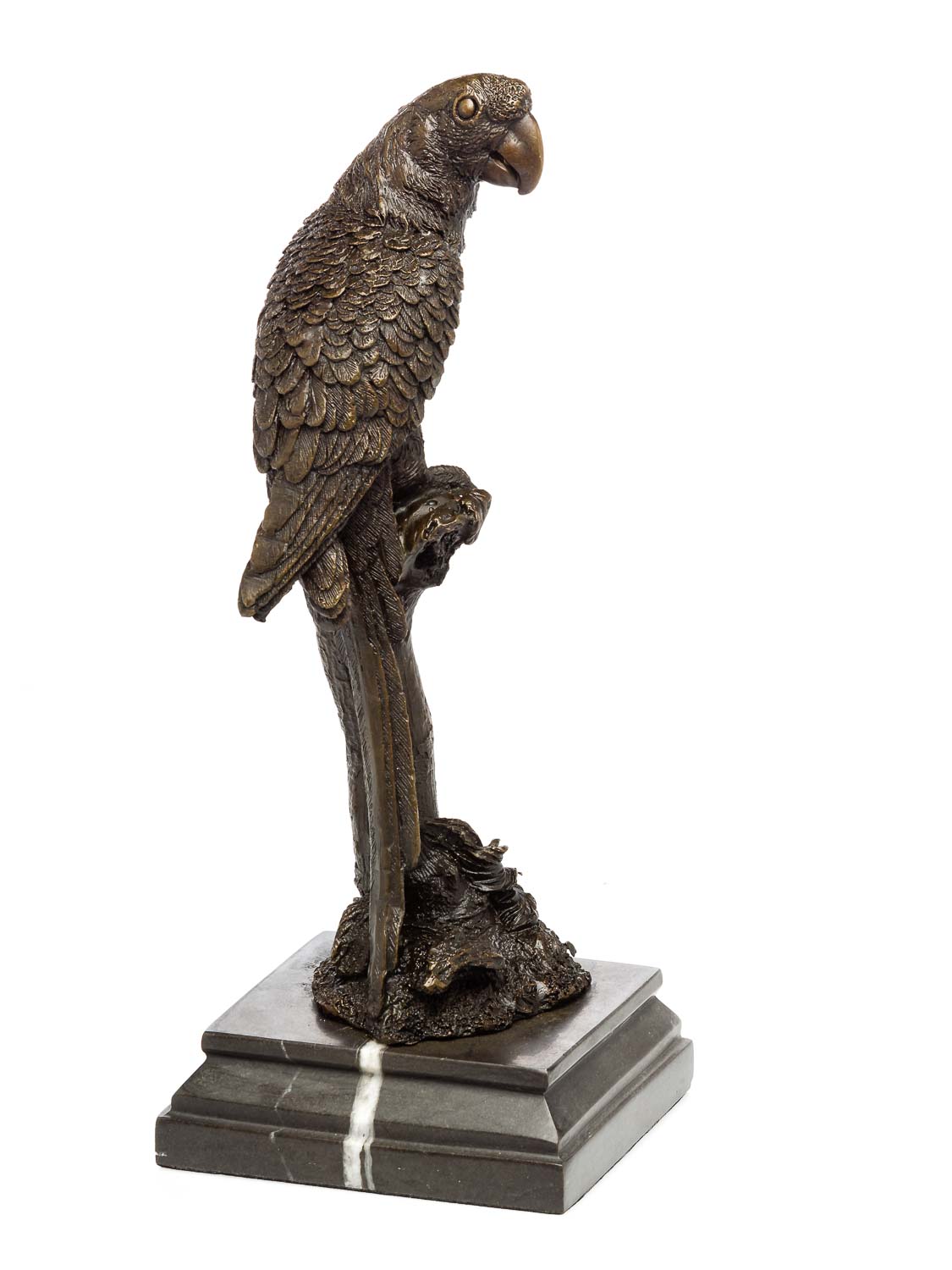 Bronze Papagei Ara Vogel Bronzefigur Bronzeskulptur antik Stil sculpture parrot