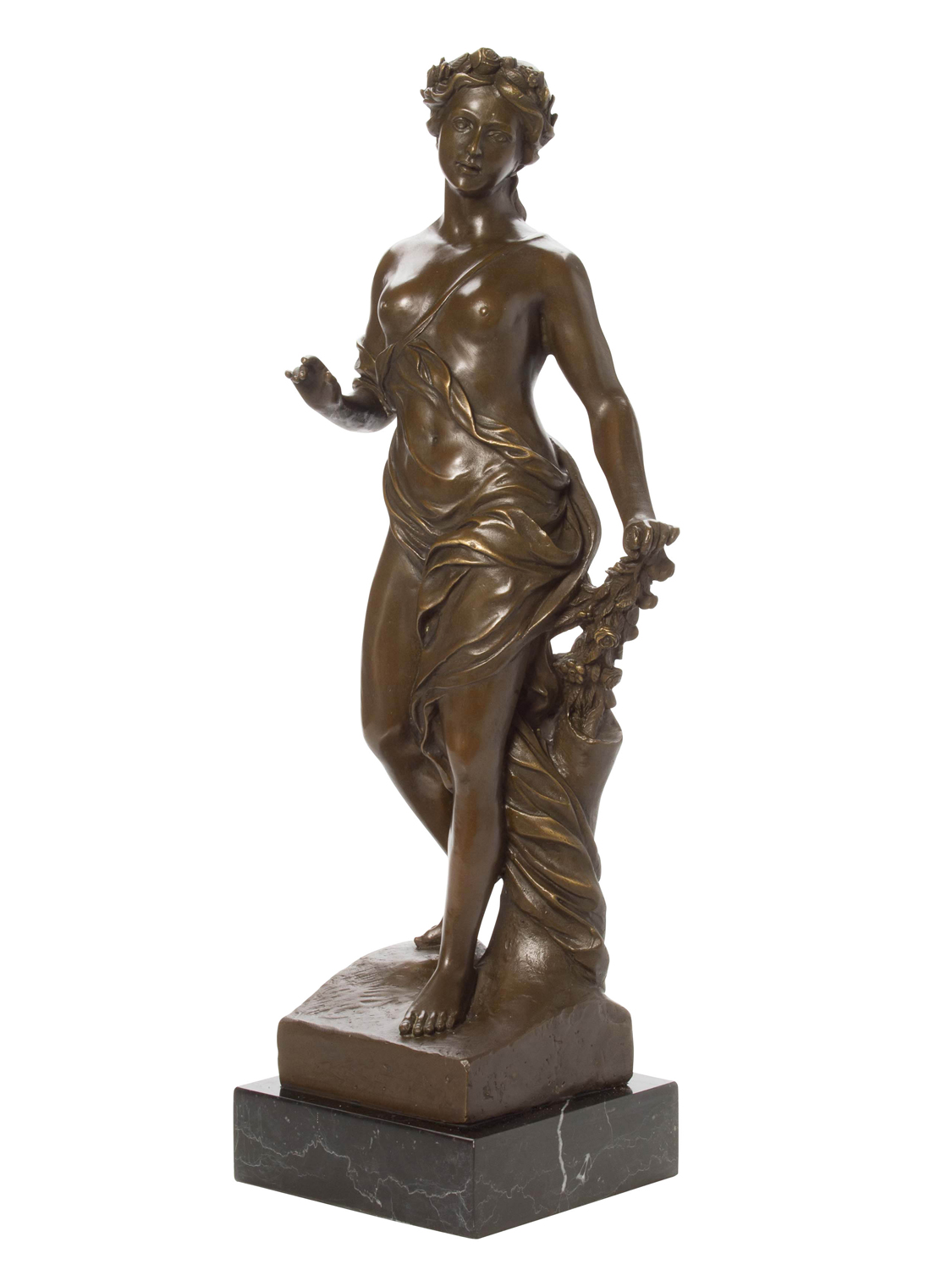 Bronzeskulptur Frau Akt Erotik Antik-Stil Bronze Figur Statue 18cm 