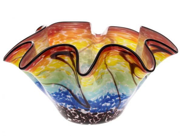 Glasschale Glas Vase im Murano Stil glass vase Schale shell