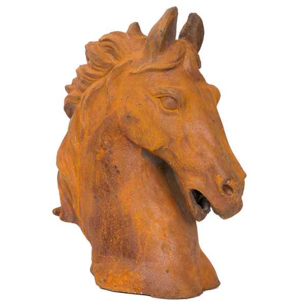 Pferdekopf Skulptur Figur 20 kg Pferd Eisen Höhe sculpture iron horse Garten