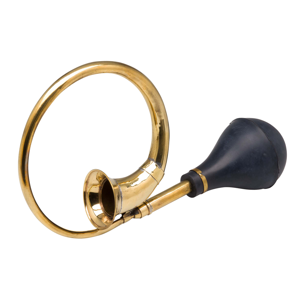 Messing Ballhupe Oldtimerhupe 20 cm  Durchmesser 6,5 cm Brass Taxi Horn poliert 