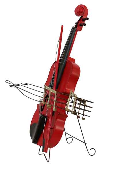 Geige Violine 55cm Antik-Stil Dekoration Nostalgie Metall