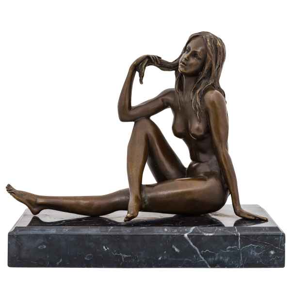 Bronzeskulptur Bronze Frau Erotik Akt Bronzefigur Figur Antik-Stil sculpture