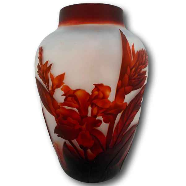 Vase Replika nach Galle Gallé Glasvase Glas Antik-Jugendstil-Stil Kopie c7