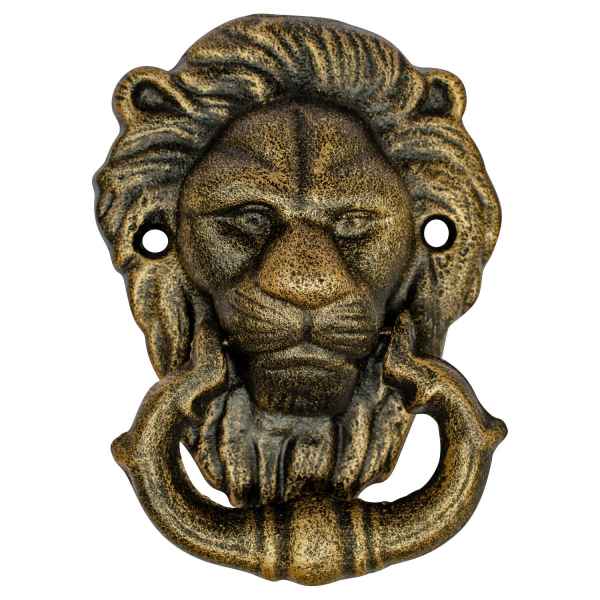 Türklopfer Löwe Türbeschlag Tür Eisen Figur Skulptur im Antik-Stil 16cm
