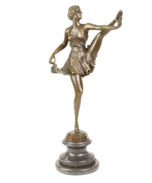 Bronzeskulptur Tänzerin Frau im Antik-Stil Bronze Figur Statue 54cm