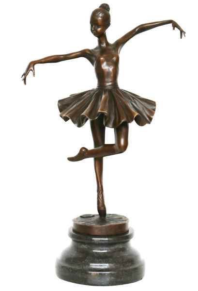 Bronzeskulptur Tänzerin Ballerina nach Degas Ballet Bronze Figur Replika d
