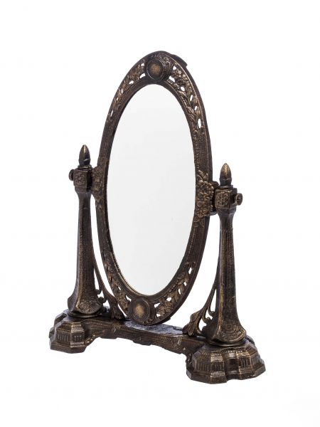 Spiegel Schminkspiegel Kosmetikspiegel antik Jugendstil Eisen mirror iron