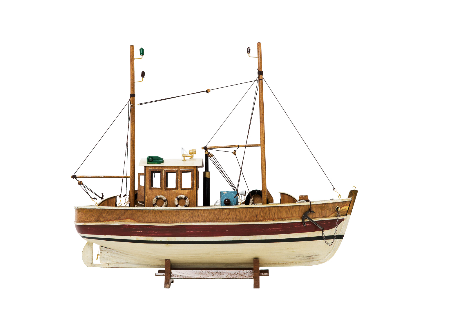 niemand tennis Zes Kotter vissersboot visserij kotter houten schip schip Scheepsmodel 45cm  geen bouwpakket | Nederland