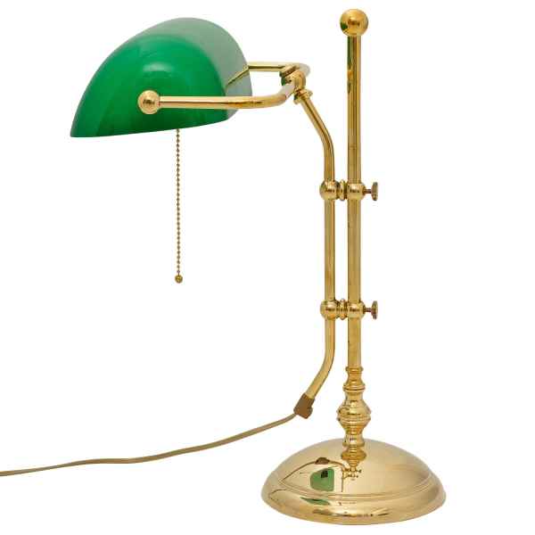 Bankerslamp Tischlampe Banker Lamp Messing Schreibtischlampe Lampe 55cm