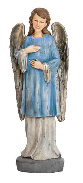 Skulptur Engel 47cm Heiligenfigur Figur Statue Engelsfigur Antik-Stil