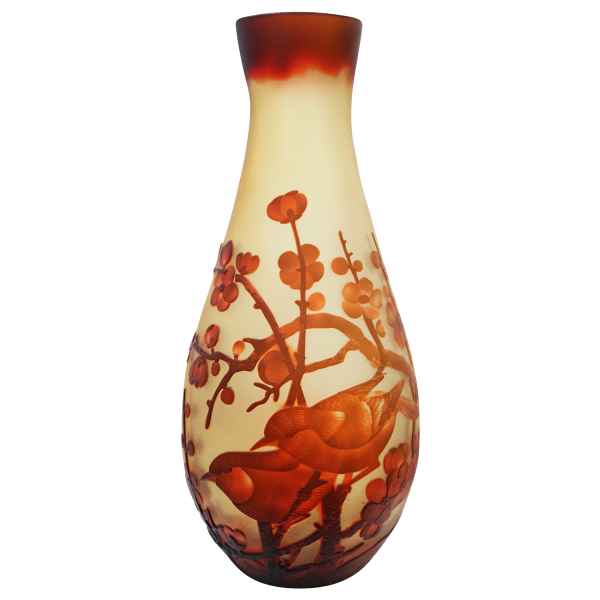 Vase Replika nach Galle Gallé Glasvase Glas Antik-Jugendstil-Stil Kopie c11