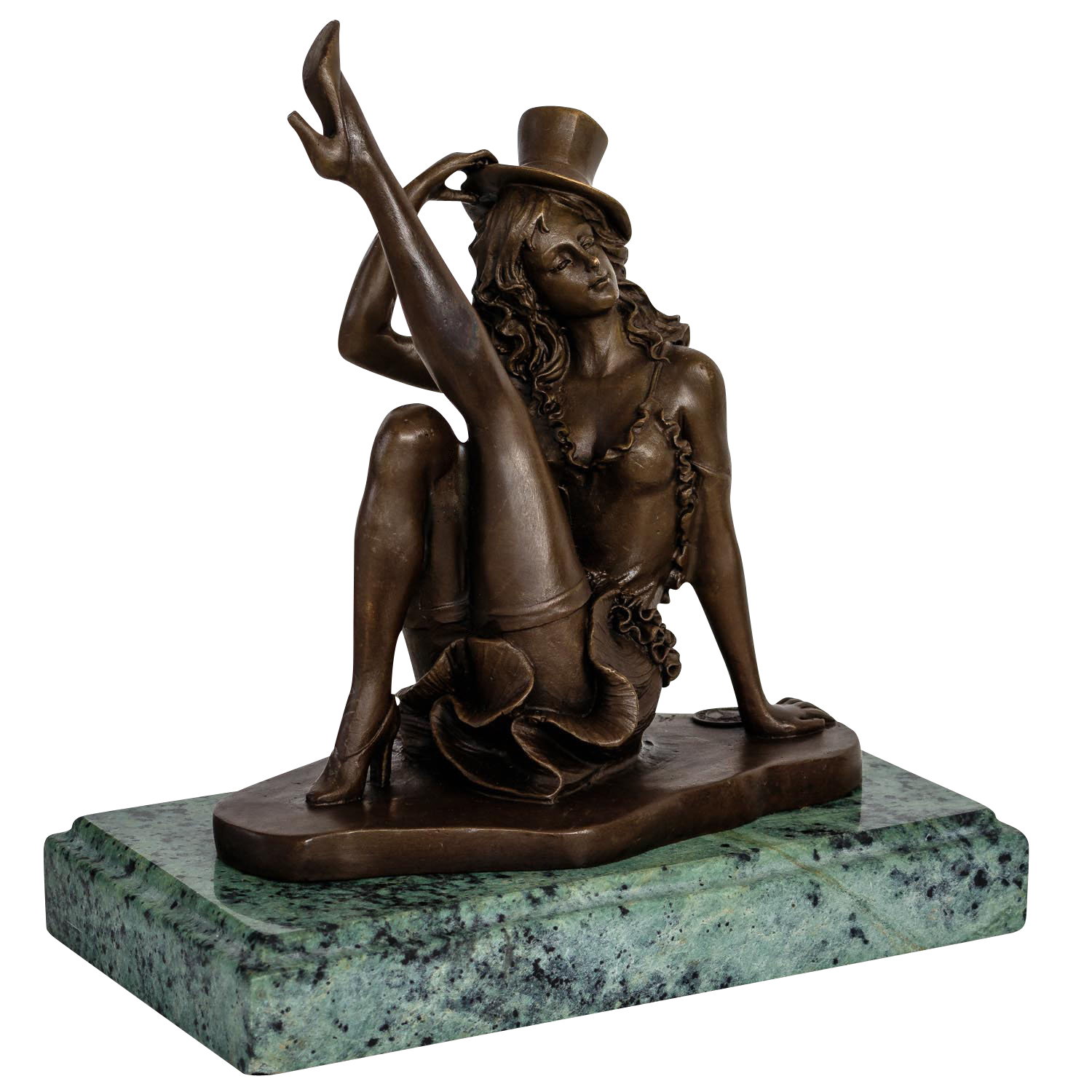 Escultura de bronce Revue bailarina en Antik-estilo bronce personaje estatua 19cm 