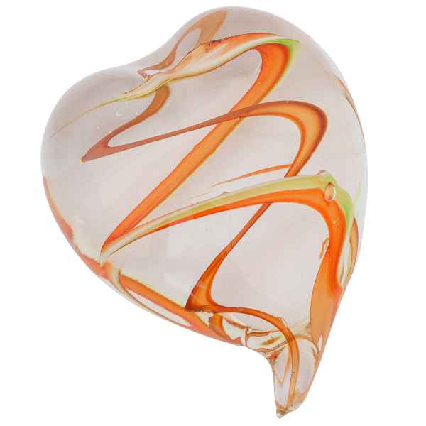 Briefbeschwerer Paperweight Herz Glasfigur Glas Murano-Stil Antik-Stil 9cm
