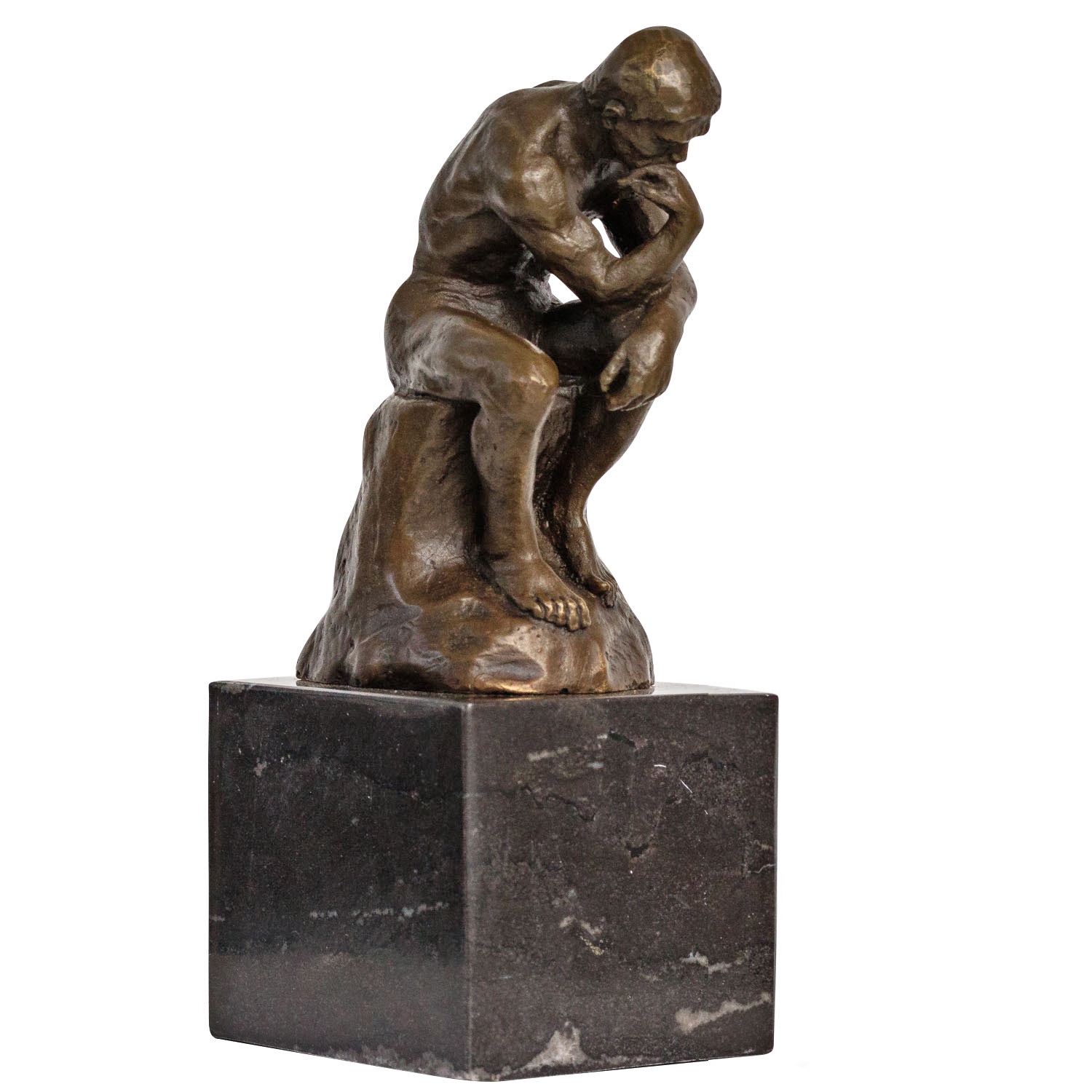 Der Denker 30cm Figur Bronze Mann Statue Repro Bronzeskultur Kunst Dekoration 