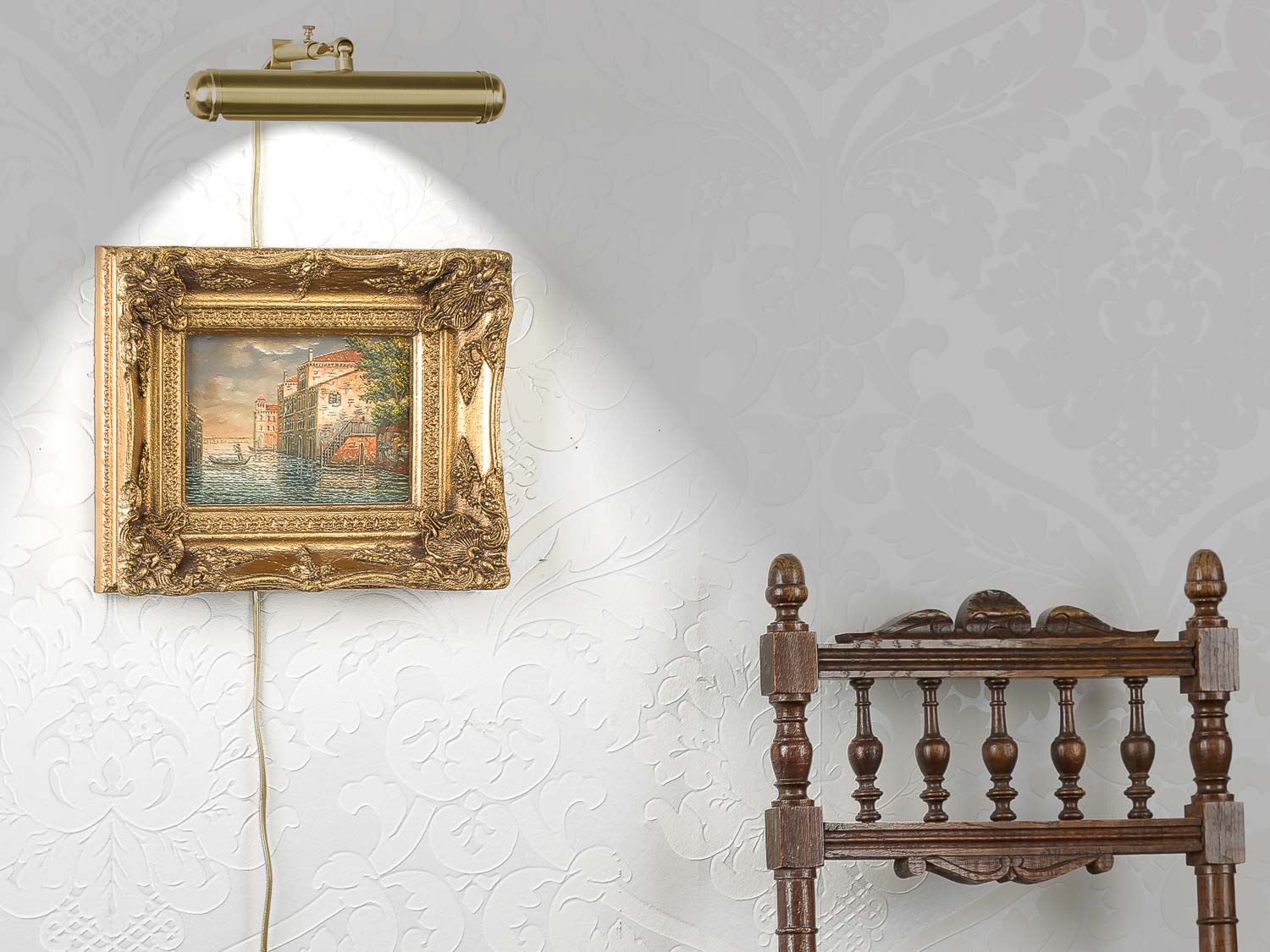 Bilderlampe Bilderleuchte 33cm Gemälde Bildleuchte antik Stil Wandlampe Lampe 