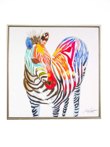Original Ölgemälde Gemälde moderne Kunst Abstrakt Zebra Afrika 84cm