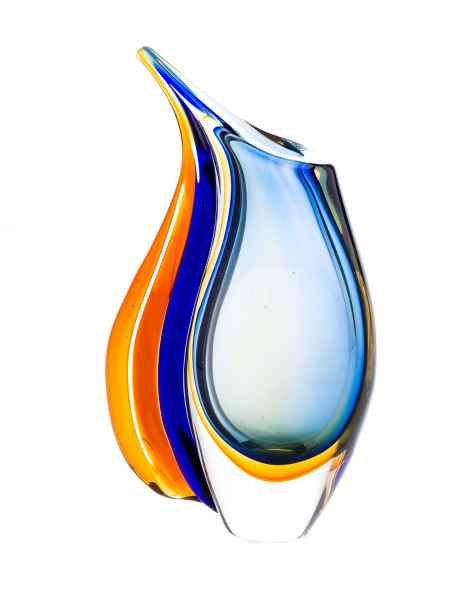 Glasvase Tischvase Vase mehrfarbig - im Italien Murano Stil der Moderne - 30cm