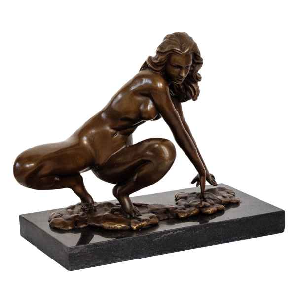 Bronzeskulptur Erotik erotische Kunst Frau im Antik-Stil Bronze Figur 23cm