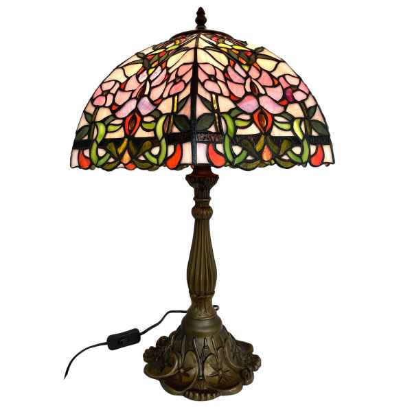 Tischlampe Schreibtischlampe Lampe Blumen Tiffany-Stil Leuchte Antik-Stil (q)