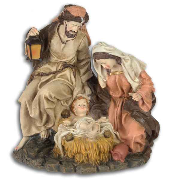 Aubaho Marie José Jesús Sagrada Figura Navidad Belén Pintado a Mano Estilo Antiguo 22cm 