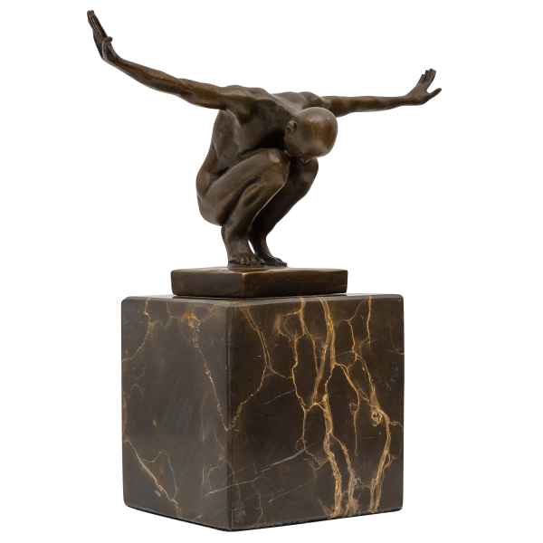 Bronzeskulptur Bronze Mann Figur Bronzefigur Statue Skulptur Antik-Stil 15cm