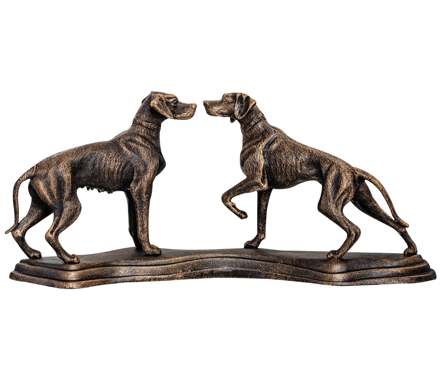 Eisenfigur Hund Jagdhund Figur Skulptur Eisen AntikStil 49cm aubaho