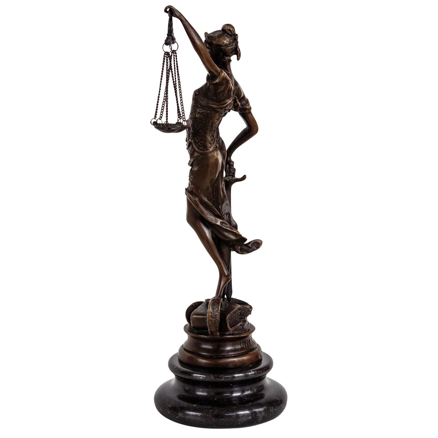 Justitia Figur Göttin der Gerechtigkeit Jugendstil Skulptur Antik Statue Göttin 