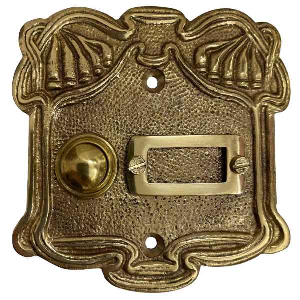 Klingel Türklingel Schelle Glocke Messing Jugendstil-Antik-Stil 8cm