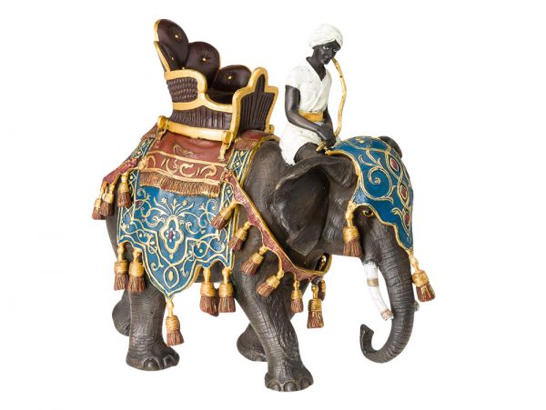 Bronze Elefant mit Reiter Indien Skulptur Bronzeskulptur elephant sculpture
