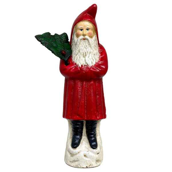 Weihnachtsmann Santa Claus Figur Weihnachten Eisen Dekoration 23cm Antik-Stil